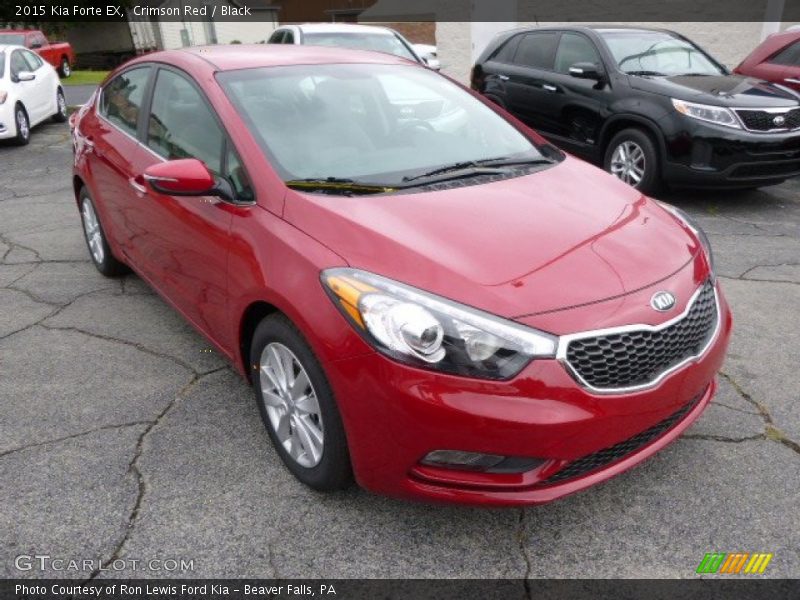 Crimson Red / Black 2015 Kia Forte EX