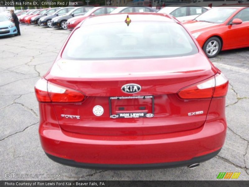 Crimson Red / Black 2015 Kia Forte EX