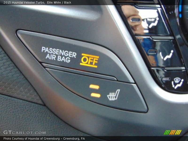 Elite White / Black 2015 Hyundai Veloster Turbo