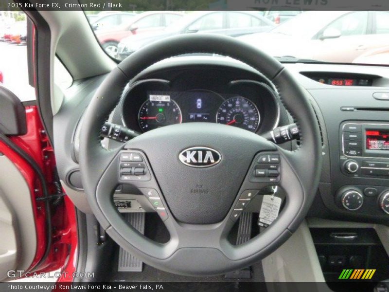 Crimson Red / Black 2015 Kia Forte EX