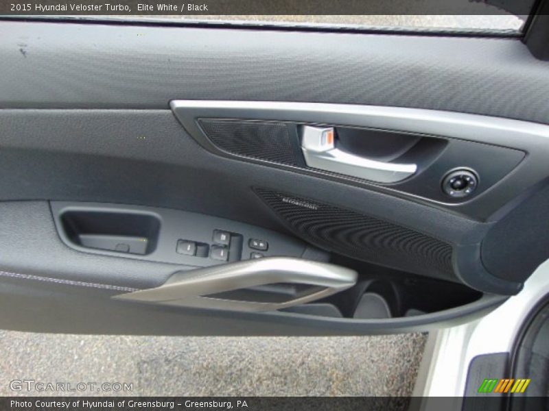 Elite White / Black 2015 Hyundai Veloster Turbo