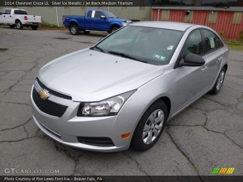 Silver Ice Metallic / Jet Black/Medium Titanium 2014 Chevrolet Cruze LS