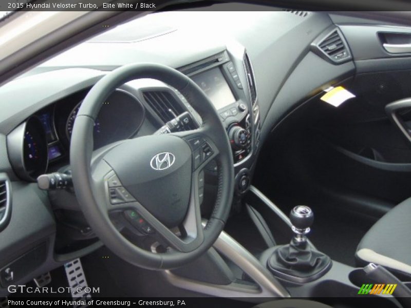 Elite White / Black 2015 Hyundai Veloster Turbo