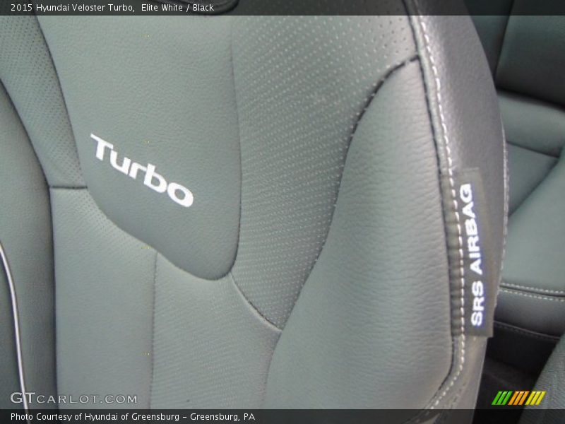 Elite White / Black 2015 Hyundai Veloster Turbo