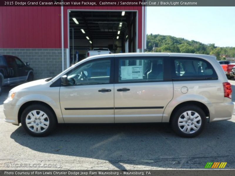 Cashmere / Sandstone Pearl Coat / Black/Light Graystone 2015 Dodge Grand Caravan American Value Package