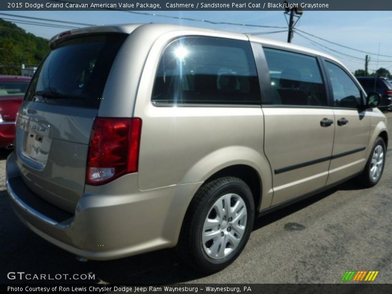 Cashmere / Sandstone Pearl Coat / Black/Light Graystone 2015 Dodge Grand Caravan American Value Package