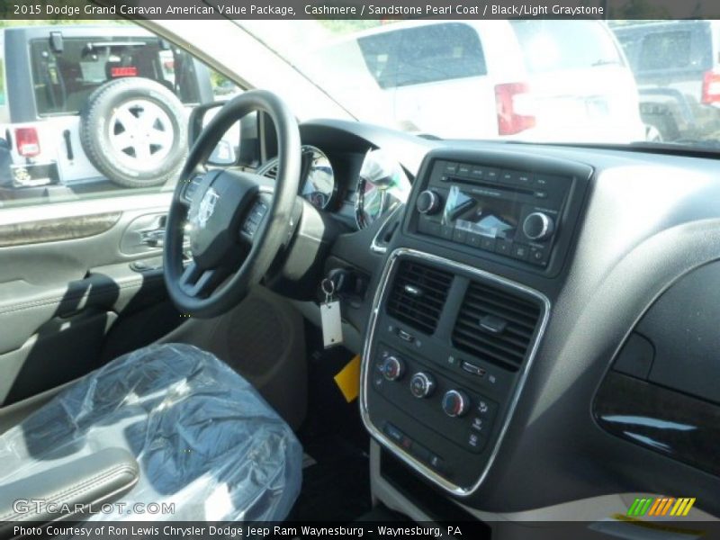 Cashmere / Sandstone Pearl Coat / Black/Light Graystone 2015 Dodge Grand Caravan American Value Package