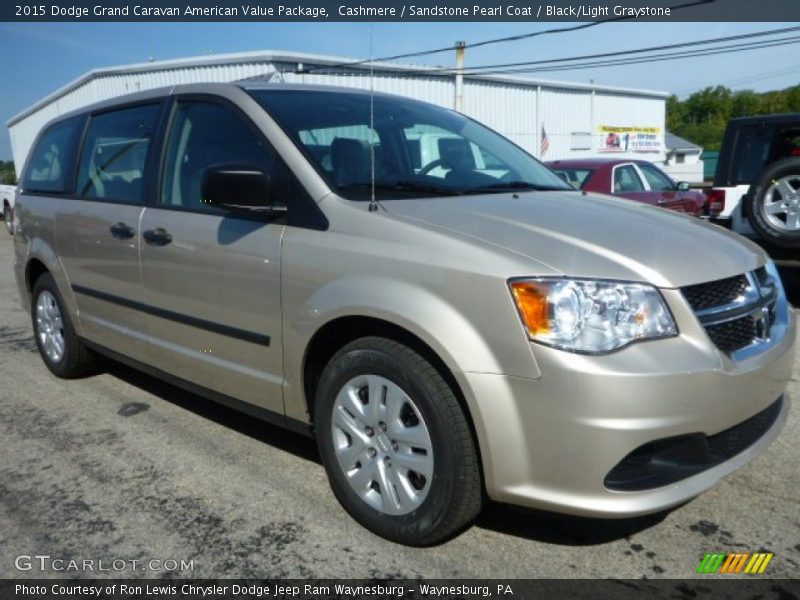 Cashmere / Sandstone Pearl Coat / Black/Light Graystone 2015 Dodge Grand Caravan American Value Package