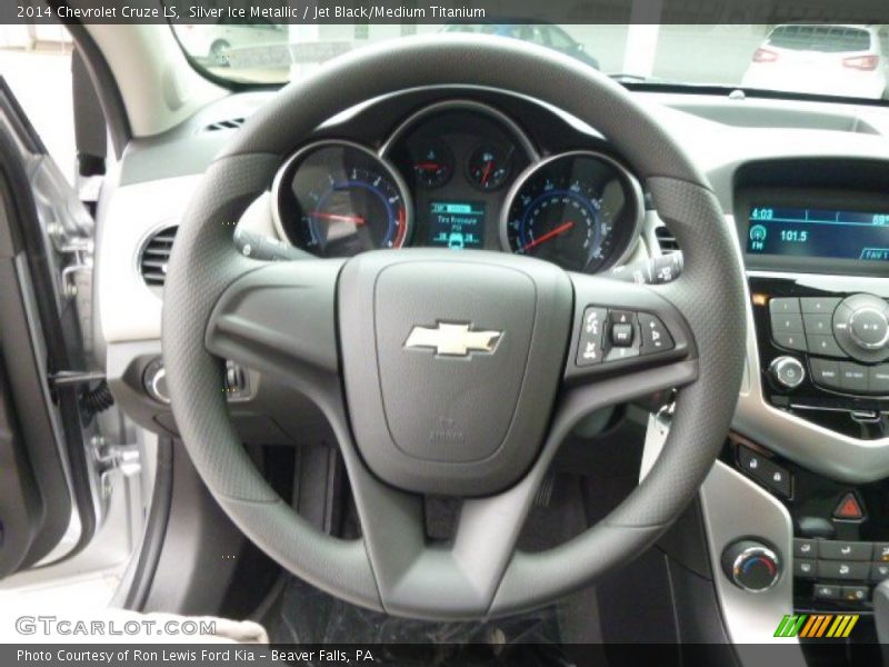 Silver Ice Metallic / Jet Black/Medium Titanium 2014 Chevrolet Cruze LS