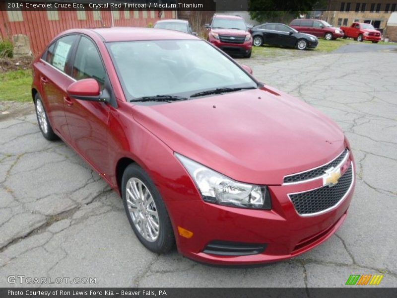 Crystal Red Tintcoat / Medium Titanium 2014 Chevrolet Cruze Eco