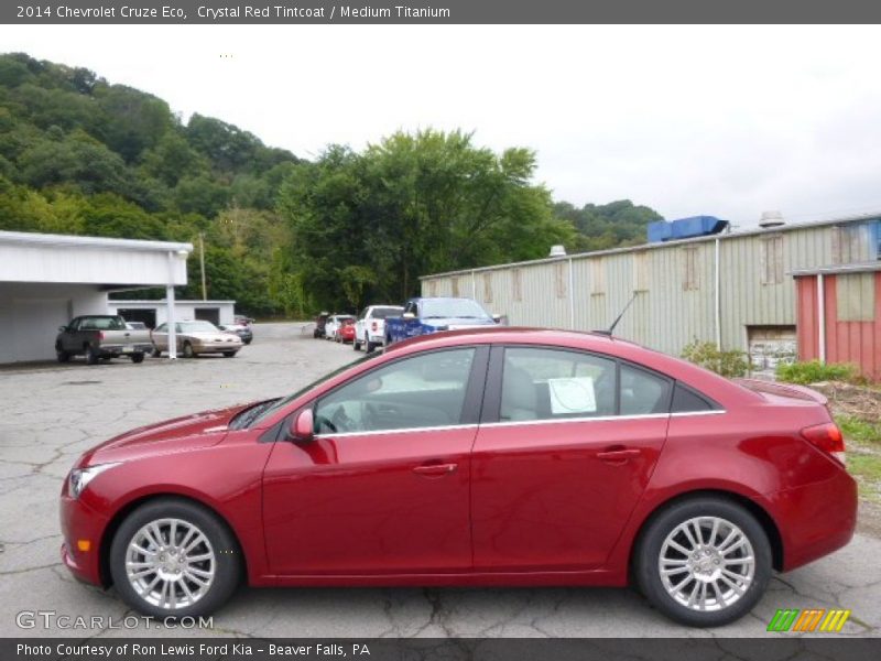 Crystal Red Tintcoat / Medium Titanium 2014 Chevrolet Cruze Eco