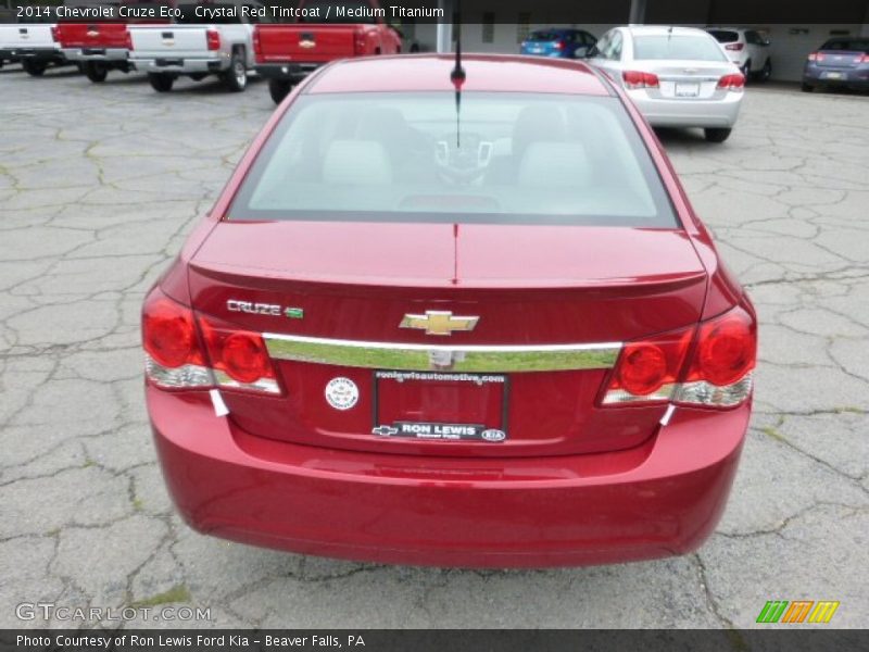 Crystal Red Tintcoat / Medium Titanium 2014 Chevrolet Cruze Eco