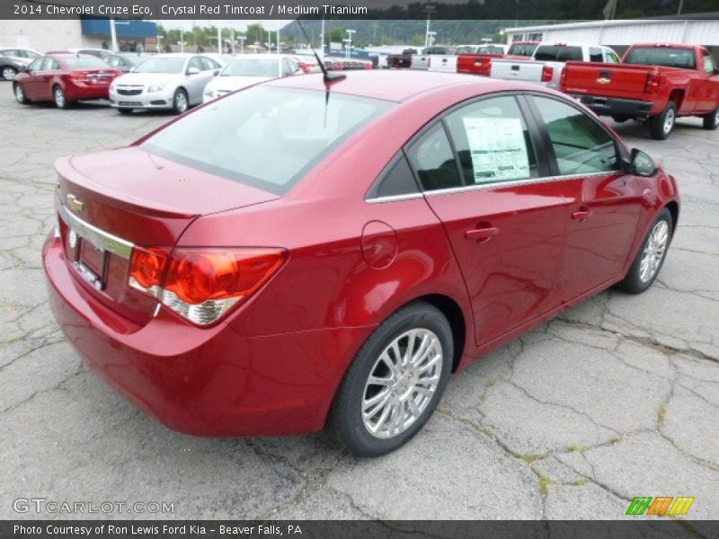 Crystal Red Tintcoat / Medium Titanium 2014 Chevrolet Cruze Eco