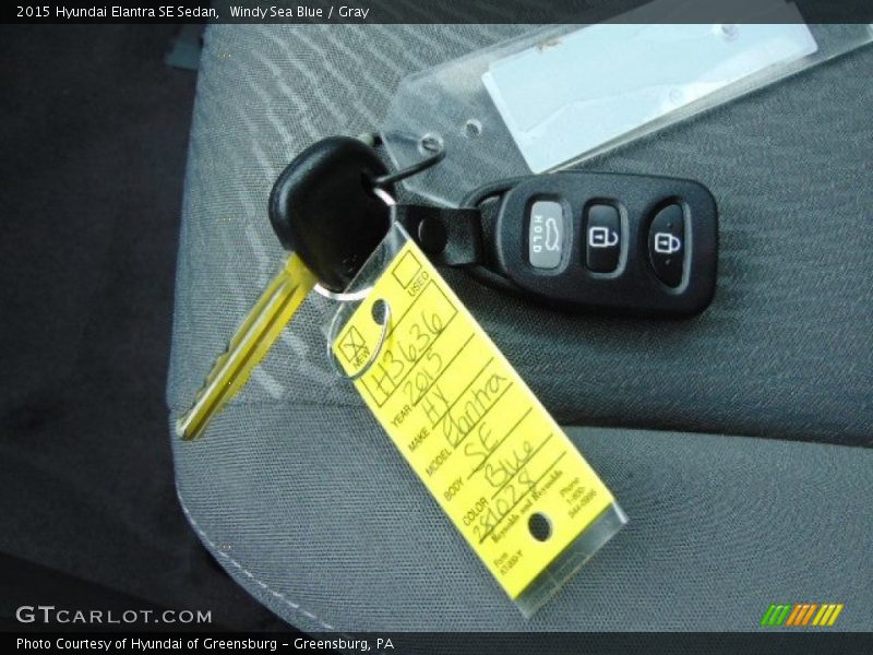 Windy Sea Blue / Gray 2015 Hyundai Elantra SE Sedan