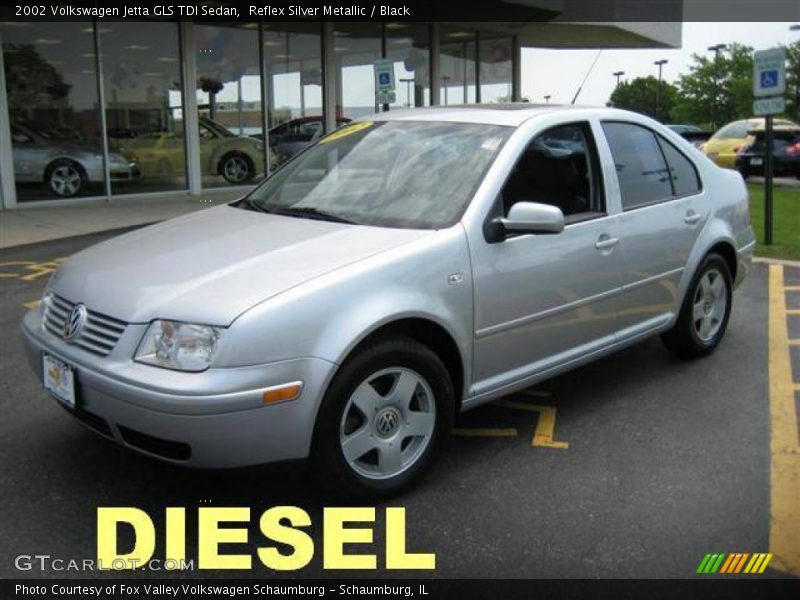 Reflex Silver Metallic / Black 2002 Volkswagen Jetta GLS TDI Sedan