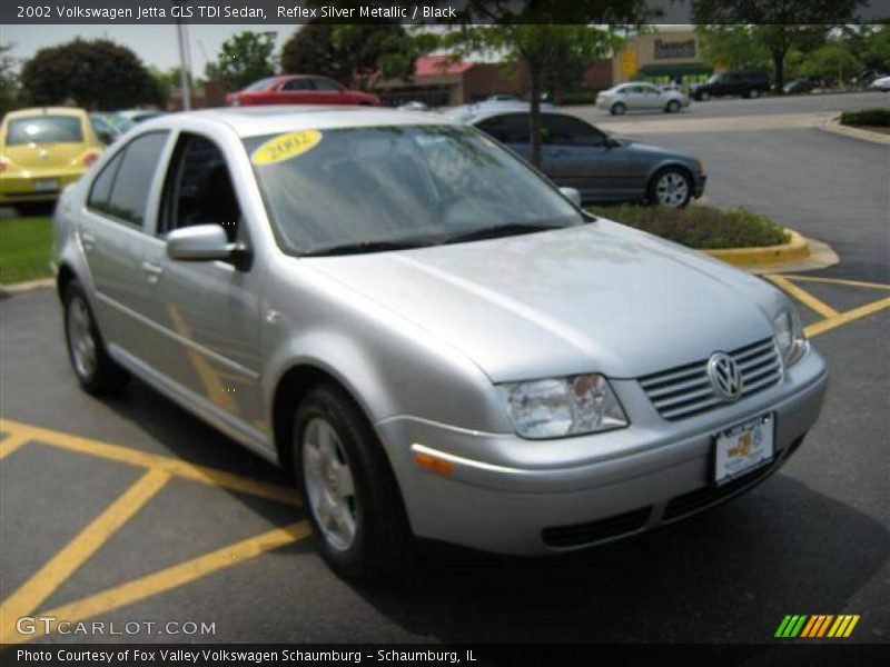 Reflex Silver Metallic / Black 2002 Volkswagen Jetta GLS TDI Sedan