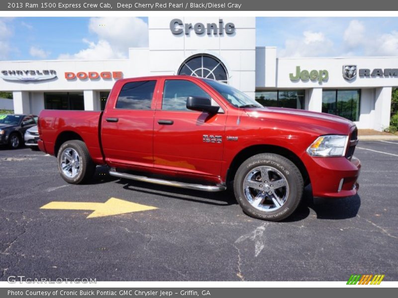 Deep Cherry Red Pearl / Black/Diesel Gray 2013 Ram 1500 Express Crew Cab