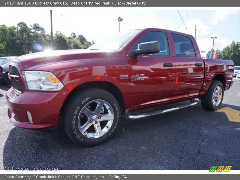 Deep Cherry Red Pearl / Black/Diesel Gray 2013 Ram 1500 Express Crew Cab