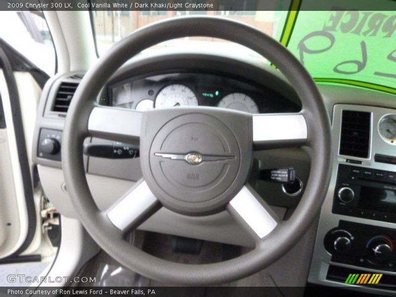 Cool Vanilla White / Dark Khaki/Light Graystone 2009 Chrysler 300 LX