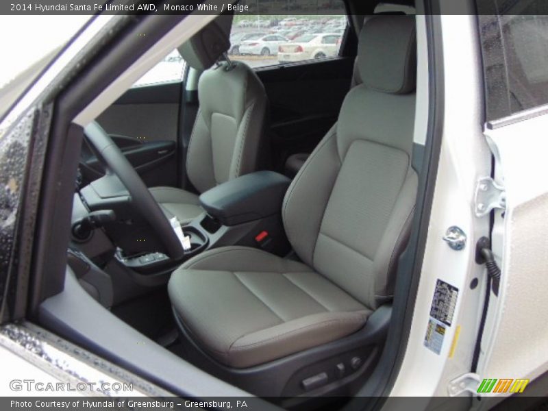 Front Seat of 2014 Santa Fe Limited AWD
