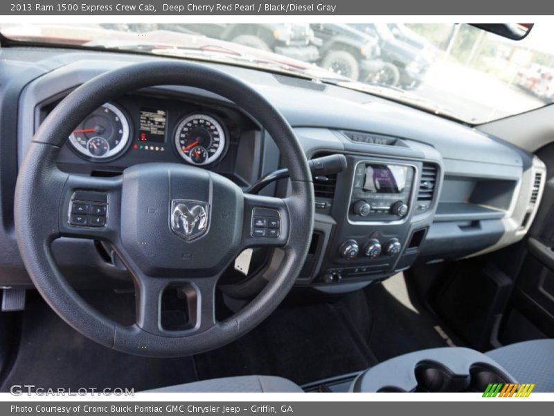 Deep Cherry Red Pearl / Black/Diesel Gray 2013 Ram 1500 Express Crew Cab