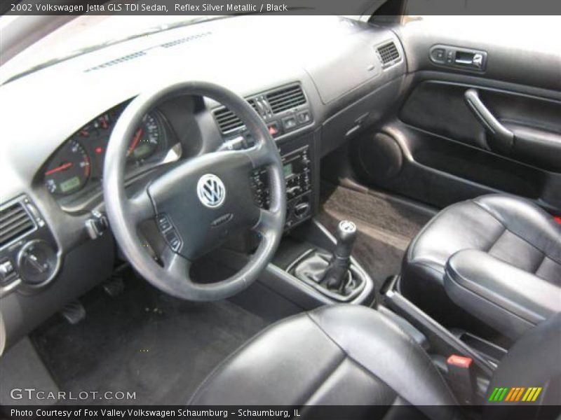 Reflex Silver Metallic / Black 2002 Volkswagen Jetta GLS TDI Sedan