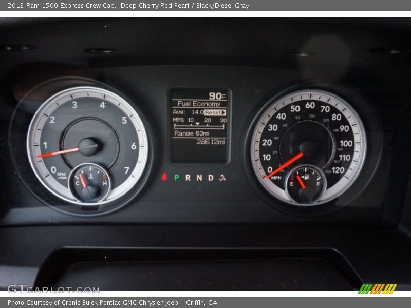 Deep Cherry Red Pearl / Black/Diesel Gray 2013 Ram 1500 Express Crew Cab