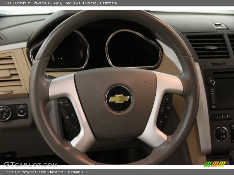 Red Jewel Tintcoat / Cashmere 2010 Chevrolet Traverse LT AWD