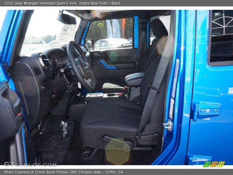 Hydro Blue Pearl / Black 2015 Jeep Wrangler Unlimited Sport S 4x4