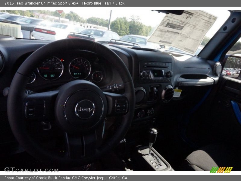 Hydro Blue Pearl / Black 2015 Jeep Wrangler Unlimited Sport S 4x4