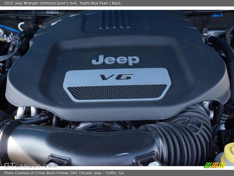 Hydro Blue Pearl / Black 2015 Jeep Wrangler Unlimited Sport S 4x4