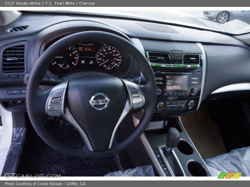 Pearl White / Charcoal 2015 Nissan Altima 2.5 S