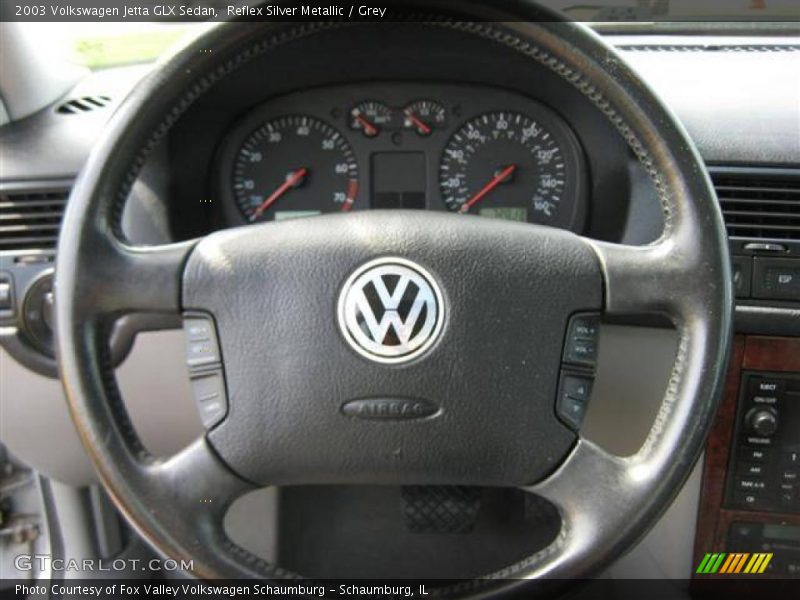 Reflex Silver Metallic / Grey 2003 Volkswagen Jetta GLX Sedan