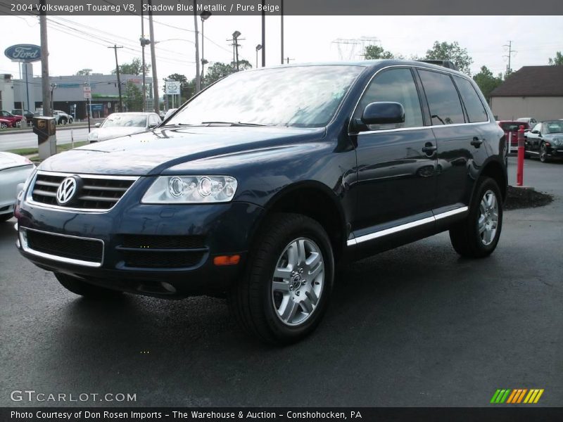 Shadow Blue Metallic / Pure Beige 2004 Volkswagen Touareg V8