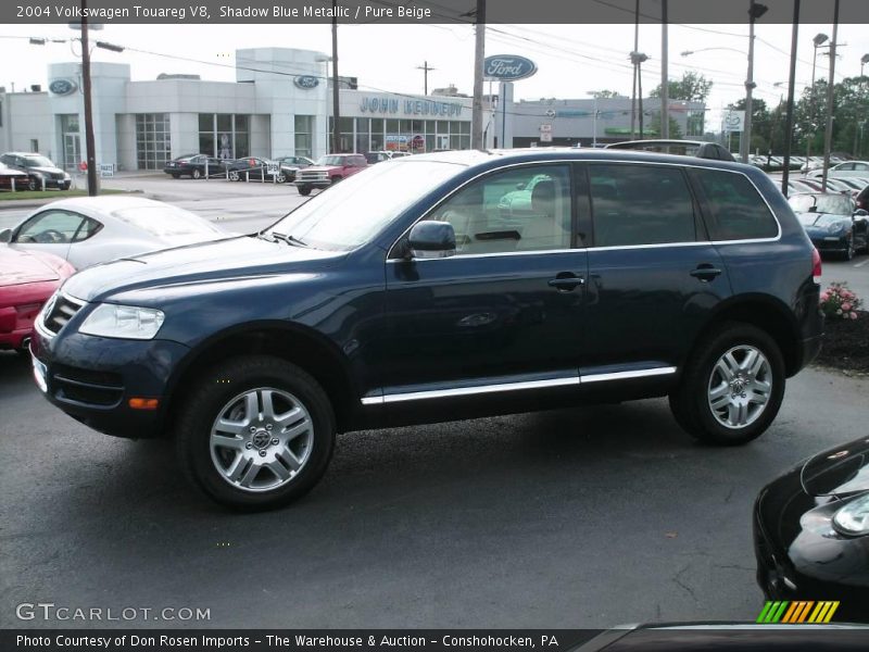 Shadow Blue Metallic / Pure Beige 2004 Volkswagen Touareg V8