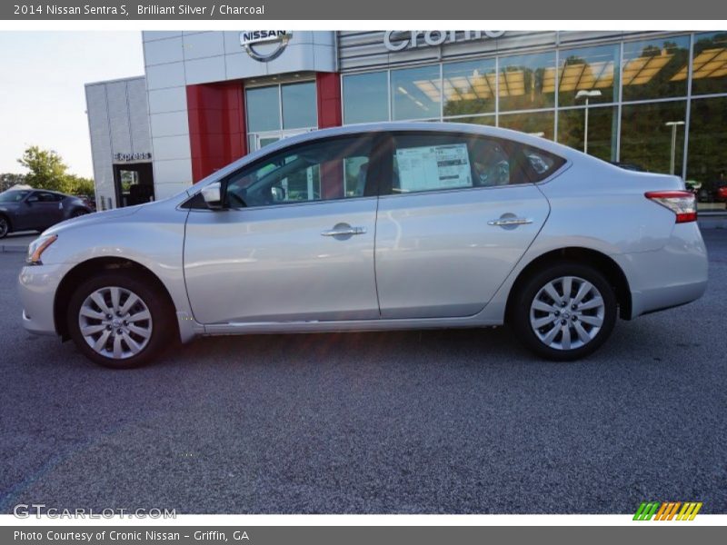Brilliant Silver / Charcoal 2014 Nissan Sentra S