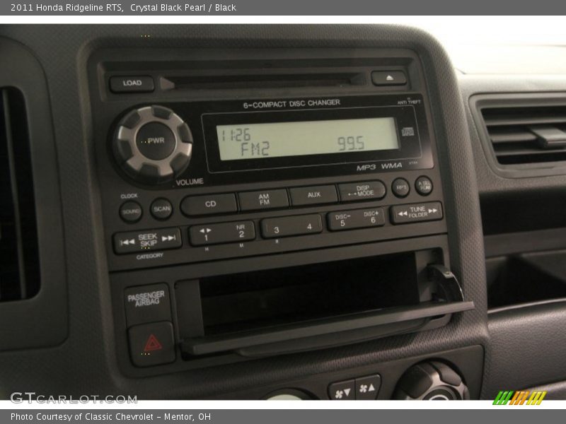 Crystal Black Pearl / Black 2011 Honda Ridgeline RTS