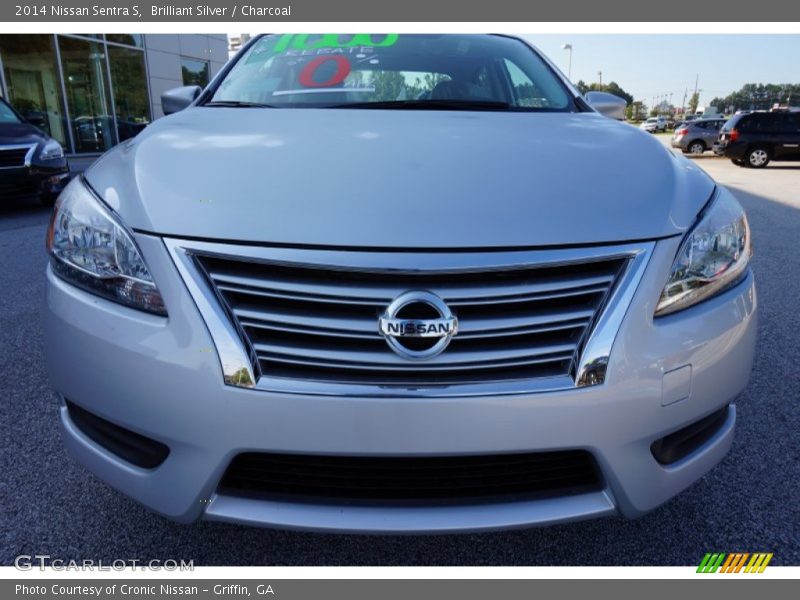 Brilliant Silver / Charcoal 2014 Nissan Sentra S