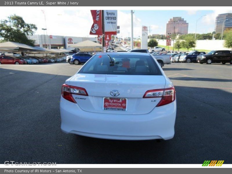 Super White / Ivory 2013 Toyota Camry LE