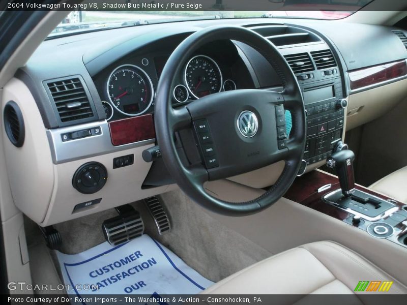 Shadow Blue Metallic / Pure Beige 2004 Volkswagen Touareg V8