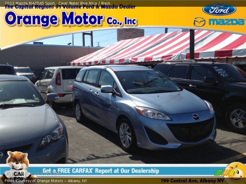 Clear Water Blue Mica / Black 2013 Mazda MAZDA5 Sport