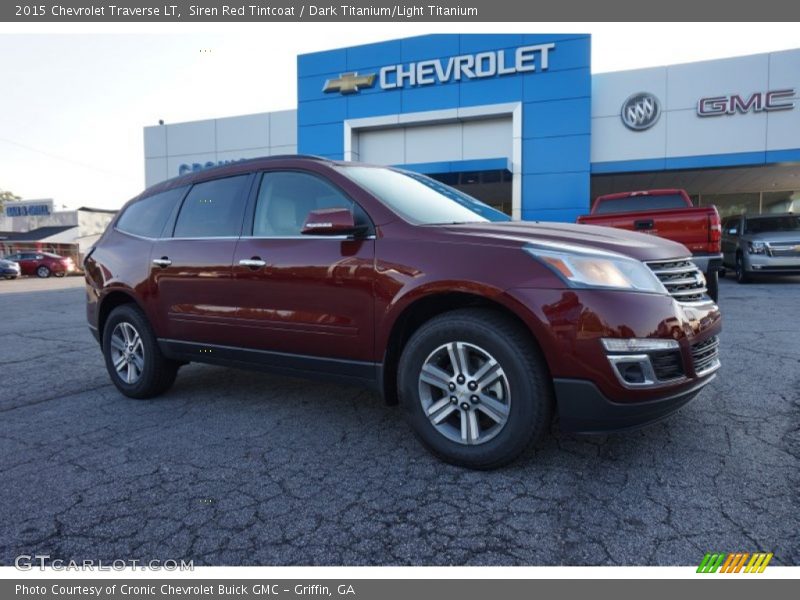 Siren Red Tintcoat / Dark Titanium/Light Titanium 2015 Chevrolet Traverse LT