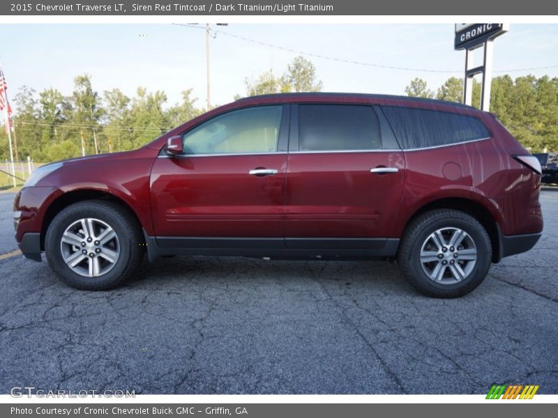 Siren Red Tintcoat / Dark Titanium/Light Titanium 2015 Chevrolet Traverse LT