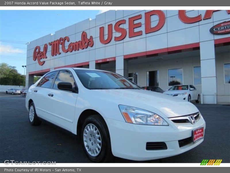 Taffeta White / Gray 2007 Honda Accord Value Package Sedan