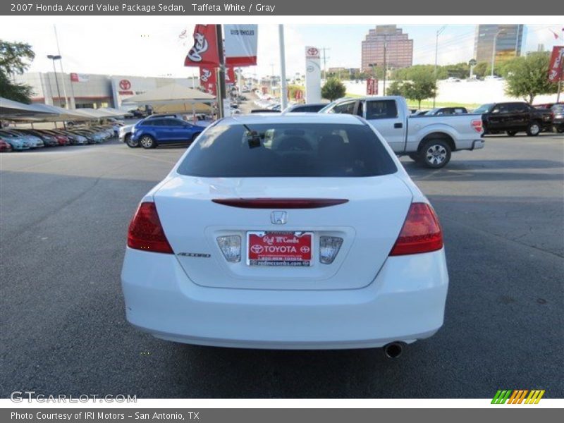 Taffeta White / Gray 2007 Honda Accord Value Package Sedan