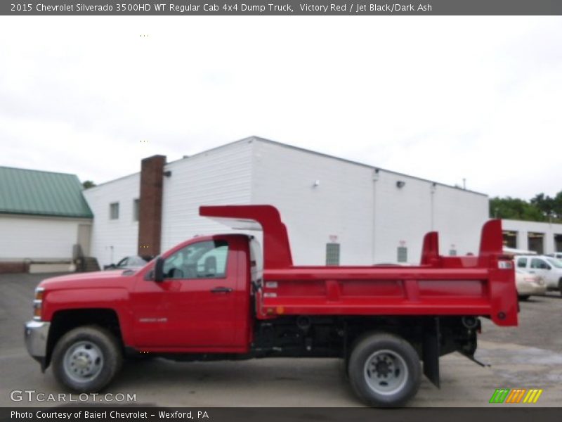 Victory Red / Jet Black/Dark Ash 2015 Chevrolet Silverado 3500HD WT Regular Cab 4x4 Dump Truck