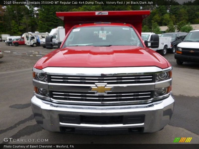 Victory Red / Jet Black/Dark Ash 2015 Chevrolet Silverado 3500HD WT Regular Cab 4x4 Dump Truck