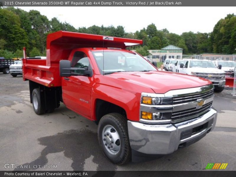 Victory Red / Jet Black/Dark Ash 2015 Chevrolet Silverado 3500HD WT Regular Cab 4x4 Dump Truck