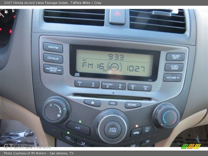 Taffeta White / Gray 2007 Honda Accord Value Package Sedan