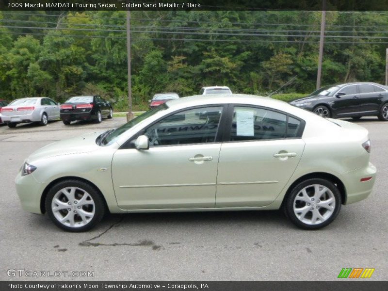 Golden Sand Metallic / Black 2009 Mazda MAZDA3 i Touring Sedan